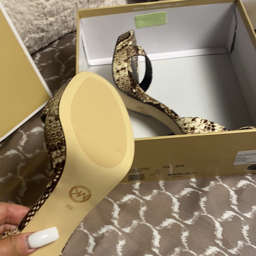 michael kors platform snakeskin heels